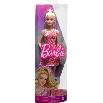 Mattel Barbie Fashionistas Doll 205 With Blond Ponytail, Wearing Pink And Red Flor FBR37 / HJT02 194735094073