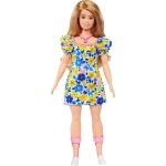 Mattel Barbie Fashionista Κούκλα Barbie Με Σύνδρομο Down - Yellow Blue Floral FBR37 / HJT05 194735093854