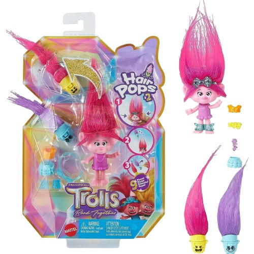Mattel Dreamworks Trolls Band Together Hair Pops Poppy Small Doll 10Cm HNF02 / HNF10 194735138661