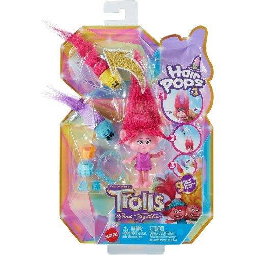 Mattel Dreamworks Trolls Band Together Hair Pops Poppy Small Doll With Removable C HNF02 / HNF10 194735138661