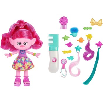 Mattel Dreamworks Trolls Together Strong-Hair-Talen Queen Πόπη Φανταστικά Μαλλιά 15+ Αξεσουάρ Χτένα Glitter HNF25 194735138708