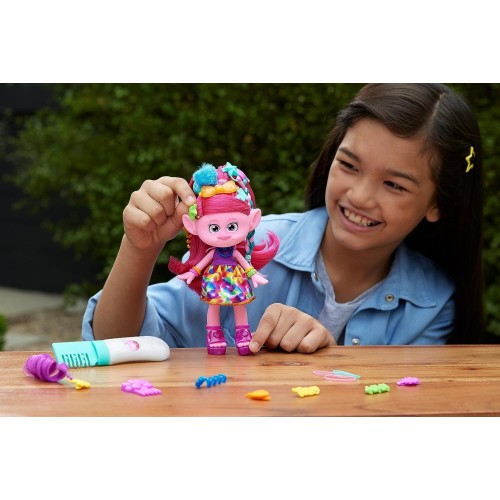 Mattel Dreamworks Trolls Together Strong-Hair-Talen Queen Πόπη Φανταστικά Μαλλιά 15+ Αξεσουάρ Χτένα Glitter HNF25 194735138708