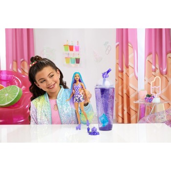 Mattel Barbie Pop Reveal Fruit Series Doll, Grapefruit Design With 8 Surprises, Including Pets And Accessories, Mucus, HNW44 194