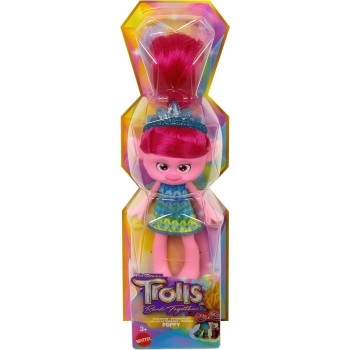 Mattel Dreamworks Trolls Together Strong - Hairy Surprises Queen Poppy With Shiny Hair HNF03 / HNF13 194735138579