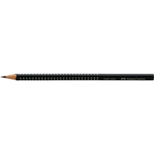 Faber-Castell Pencils Set Grip 2001, 5-Part With 3 Pencils, Eraser And Sharpener, Black 580024 4005405800244