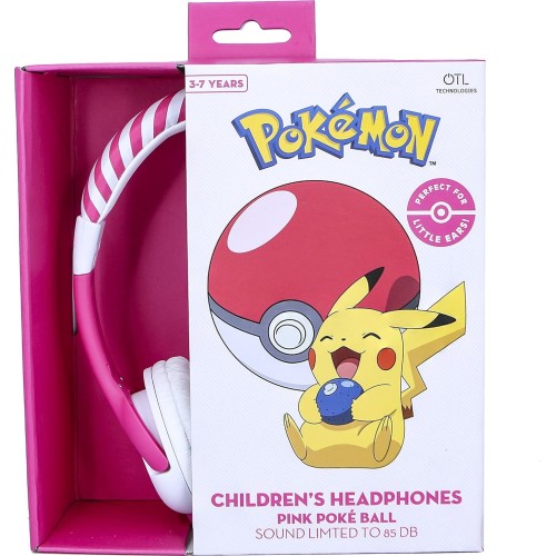 otl technologies OTL Pokemon Pokeball Pink Kids Headphones  5055371623742