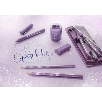 Faber-Castell Jumbo Sparkle Graphite Pencil, Violet/Metallic 111663 4005401116639