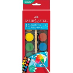 Faber-Castell Νερομπογιές - 12 Χρώματα Μεγάλο 125018 4005401250180