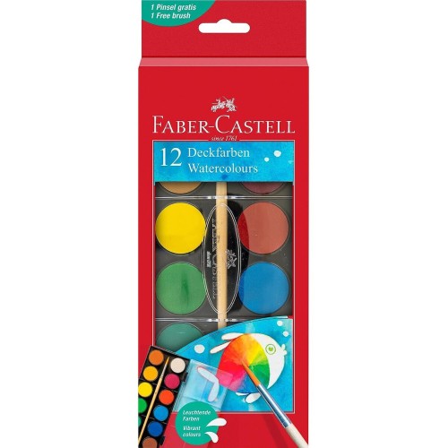 Faber-Castell Watercolors - 12 Colours 125018 4005401250180
