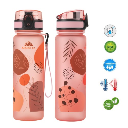 AlpinTec Παγούρι Mood 500Ml G-Pink (Floral) F-500GP-FL 4891321282499