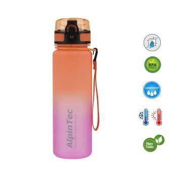 AlpinTec Water Canteen Tritan Mood Bicolour 500Ml Orange Purple G-500ORPE 4891321282772