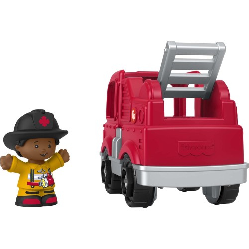 Mattel Little People - Red Firetruck And Firefighter HPX84 / HPX85 194735170449