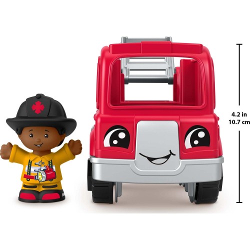 Mattel Little People - Red Firetruck And Firefighter HPX84 / HPX85 194735170449