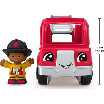 Mattel Little People - Red Firetruck And Firefighter HPX84 / HPX85 194735170449