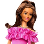 Mattel Barbie Fashionista Doll - Pink Ruffle Sleeves Dress FBR37 / HRH15 194735176724