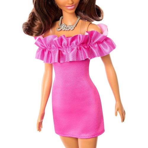 Mattel Barbie Fashionistas - Κούκλα Fashionista Pink Ruffle Sleeves Dress FBR37 / HRH15 194735176724