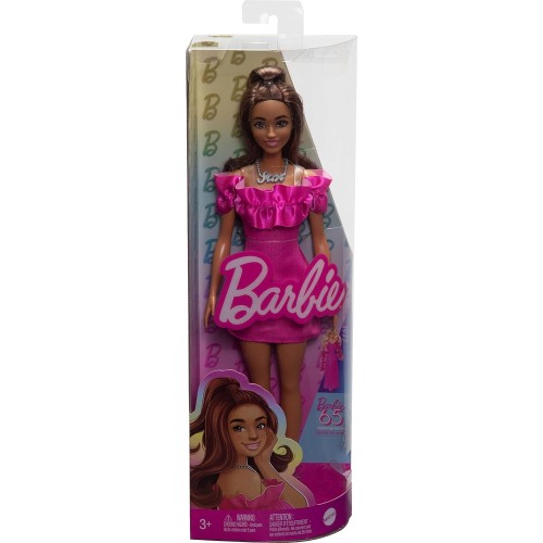 Mattel Barbie Fashionistas - Κούκλα Fashionista Pink Ruffle Sleeves Dress FBR37 / HRH15 194735176724