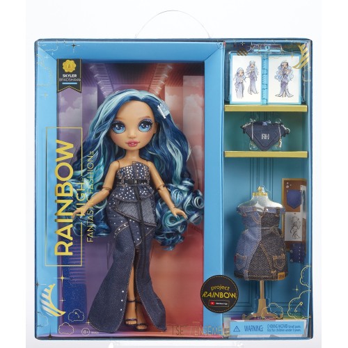 MGA Entertainment Rainbow High Fantastic Fashion Doll- Skyler Blue 587378EUC 035051587378