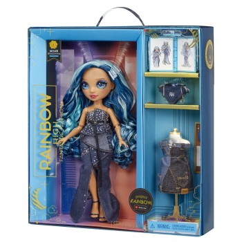 MGA Entertainment Rainbow High Fantastic Fashion Doll- Skyler Blue 587378EUC 035051587378