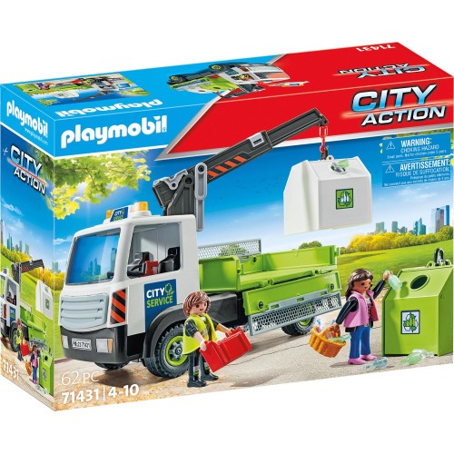Playmobil City Action Όχημα Περισυλλογής Κάδων Ανακύκλωσης Γυαλιού 71431 4008789714312