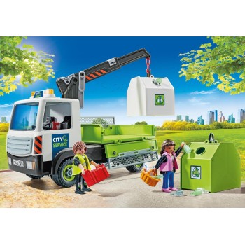 Playmobil City Action Όχημα Περισυλλογής Κάδων Ανακύκλωσης Γυαλιού 71431 4008789714312