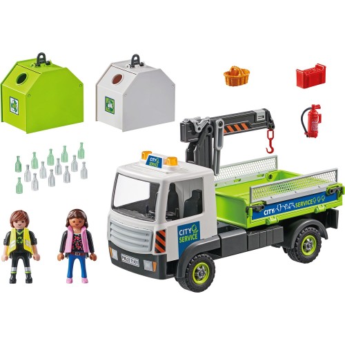 Playmobil City Action Όχημα Περισυλλογής Κάδων Ανακύκλωσης Γυαλιού 71431 4008789714312