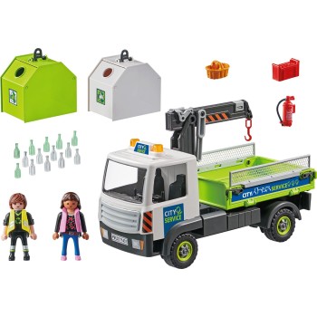 Playmobil City Action Όχημα Περισυλλογής Κάδων Ανακύκλωσης Γυαλιού 71431 4008789714312