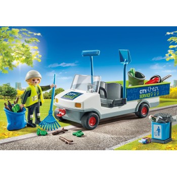 Playmobil City Action Ηλεκτρικό Όχημα Οδοκαθαριστή 71433 4008789714336