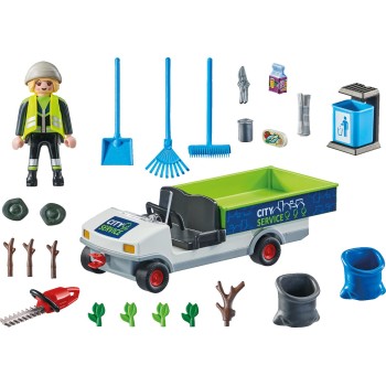 Playmobil City Action Ηλεκτρικό Όχημα Οδοκαθαριστή 71433 4008789714336