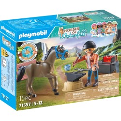 Playmobil Horses Of Waterfall Farrier Ben And Achilles 71357 4008789713575
