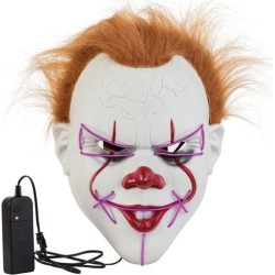 Fun Fashion Halloween Clown Mask Accessories With Light 81189 5204745811890