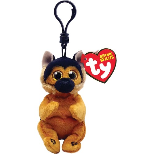 ty Beanie Bellies ACE Fluffy Clip Dog German Shepherd Coffee 8.5Cm 1607-43110 008421431106