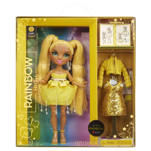 MGA Entertainment Rainbow High Fantastic Fashion Doll- Sunny Yellow 587347EUC 035051587347