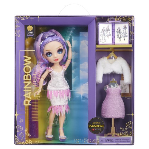 MGA Entertainment Rainbow High Fantastic Fashion Doll- Violet Purple 587385EUC 035051587385