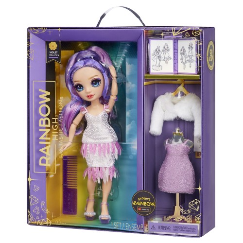 MGA Entertainment Rainbow High Fantastic Fashion Doll- Violet Purple 587385EUC 035051587385