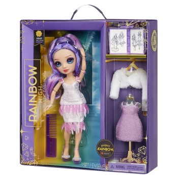 MGA Entertainment Rainbow High Fantastic Fashion Doll- Violet Purple 587385EUC 035051587385