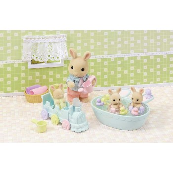 Epoch Sylvanian Families  Triplets Baby Bathtime Set - Dollhouse Playsets 5707 5054131057070