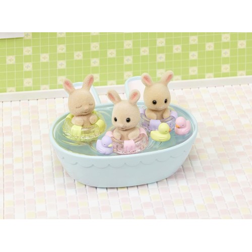 Epoch Sylvanian Family Σετ Μπάνιου Για Τρίδυμα - Σετ Παιχνιδιού Κουκλόσπιτου 5707 5054131057070