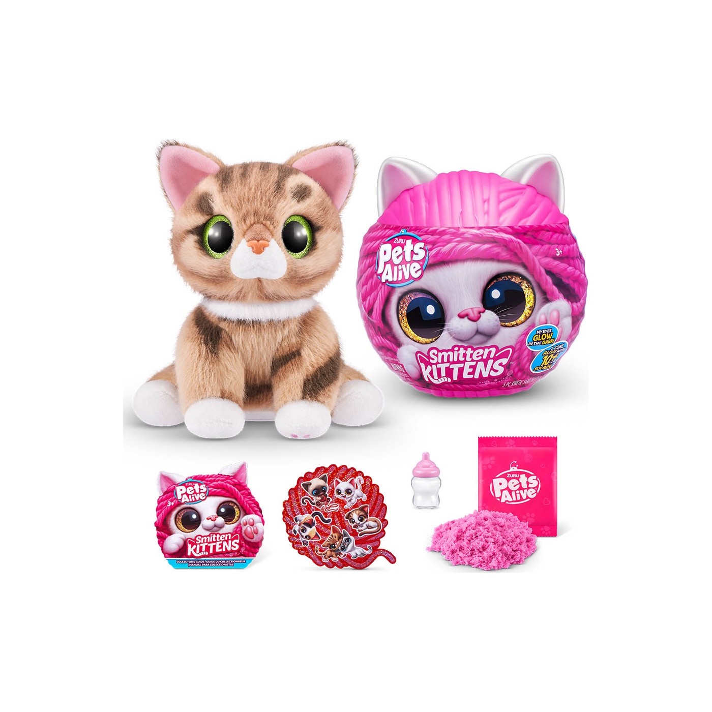 Pets Alive Chatons amoureux Surprise (Chat siamois Mooloo) par ZURU Nourrir Jouer Jouet doux Déballage Adopter Interactif 10 Sons