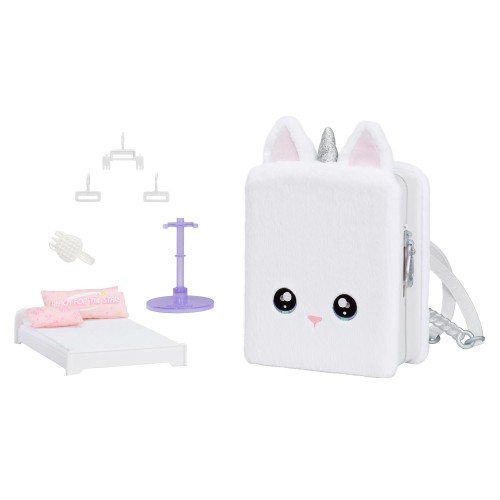 MGA Entertainment Na! Na! Na! Surprise 3-In-1 Backpack Bedroom Unicorn Playset- Tiffany Sparkles 592365EUC 035051592365