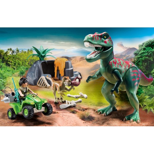 Playmobil Dino Rise Εξερευνητής Με Γουρούνα Και T-Rex 71588 4008789715883
