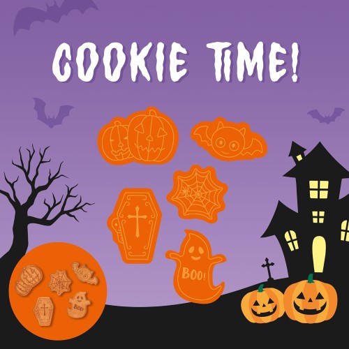Legami Halloween Cookie Cutters, Cookie Cutters, 5 Shapes, Also Suitable For Children, Dishwasher Safe HCC0001 8052694002503