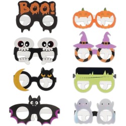 Legami Set Of 8 Halloween Paper Glasses, 8 Different Trick Or Treat Themed Shapes, One Size HPE0002 8052694002435