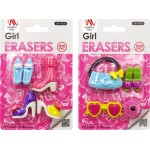 MathV Σβήστρες - Fancy Eraser Set: Girl In Pink QH-8320 6971123983201