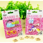 MathV Σβήστρες - Fancy Eraser Set: Girl In Pink QH-8320 6971123983201