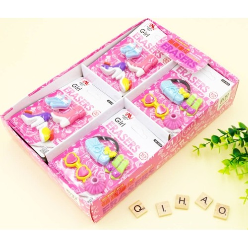 MathV Σβήστρες - Fancy Eraser Set: Girl In Pink QH-8320 6971123983201