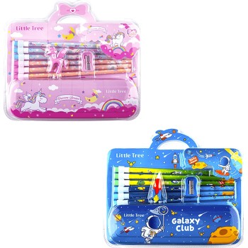 MathV Space Prince/Ocean Princess Pencil Set In Metal Box LT8001 6928184601612