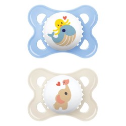 MAM Original Silicone Pacifier 2-6 Months – Better Together Collection Blue/Beige 2 Pieces 100SB 9001616832123