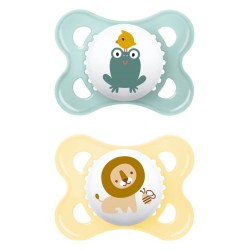 MAM Original Silicone Pacifier 2-6 Months Better Together Collection Veraman/Yellow 2 Pieces 100SU 9001616832147