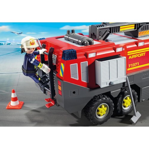 Playmobil City Action Airport Fire Engine With Lights And Sound 71371 4008789713711